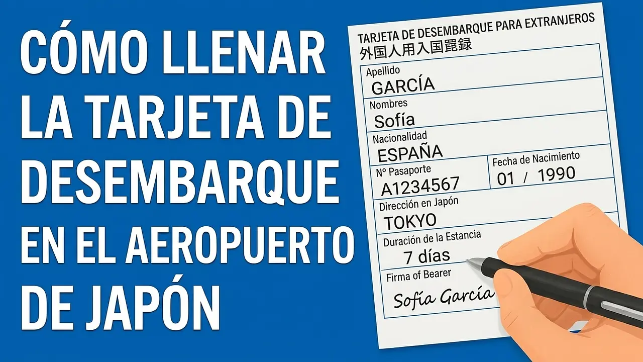Cómo rellenar la tarjeta de salida en el aeropuerto de Japón (Guía detallada)