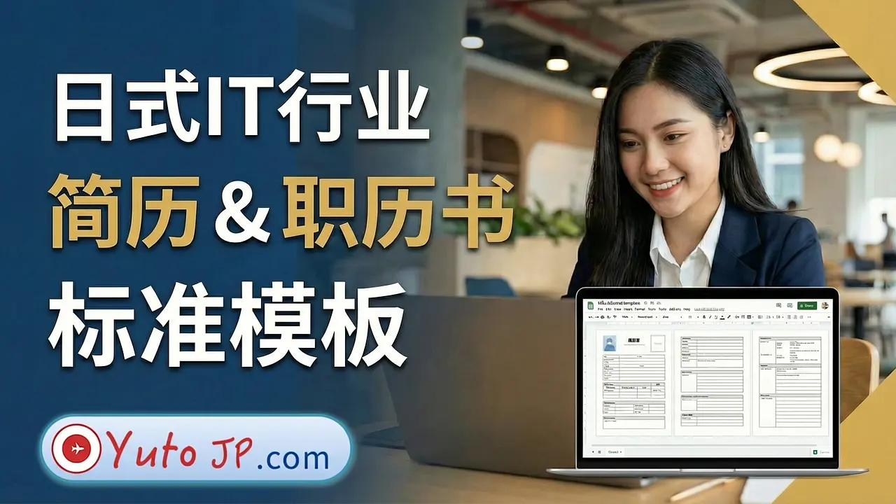 下载IT行业求职标准日式简历（履歴書）与职务经历书（職務経歴書）模板