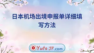 日本机场出境申报单详细填写方法