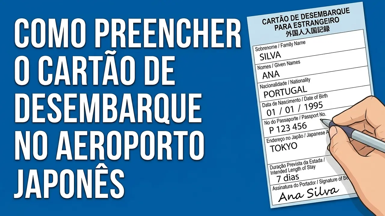Como preencher o formulário de saída no aeroporto do Japão em detalhes