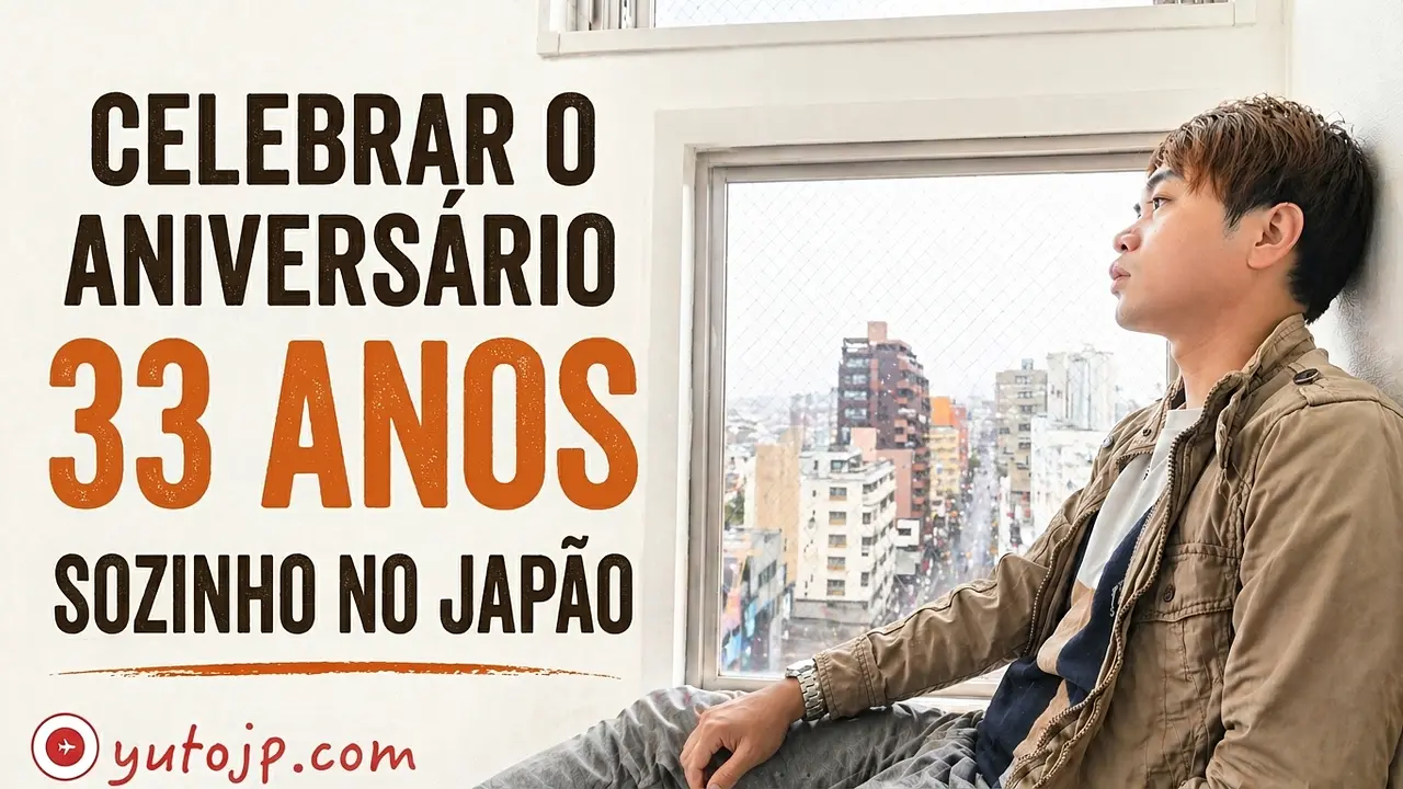 Comemorando o aniversário de 33 anos sozinho no Japão