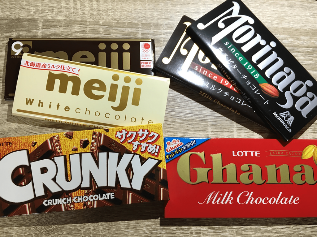 Một vài loại socola giá rẻ ở Nhật Bản, chỉ khoảng 100 yên (20.000 VND)