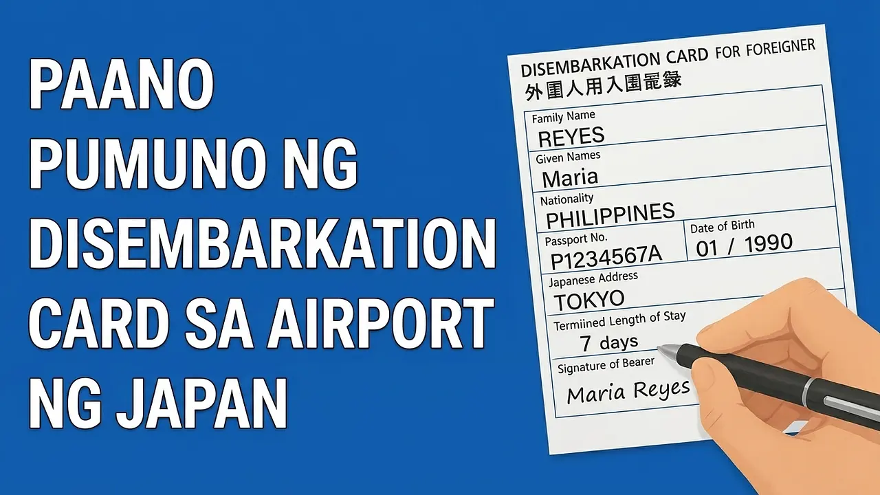 Detalyadong Gabay Kung Paano Punan ang Departure Card sa Paliparan sa Japan