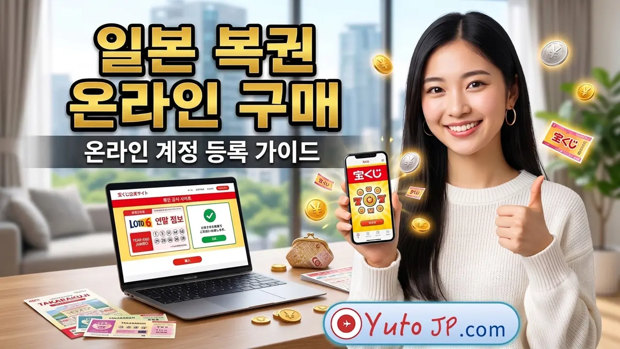 일본에서 온라인 복권 구매 계정 등록 방법 안내