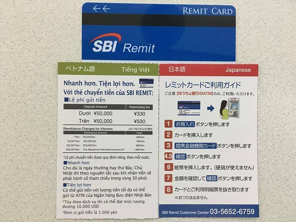 Hướng dẫn đăng ký thẻ chuyển tiền SBI Remit để chuyển tiền từ Nhật về Việt Nam