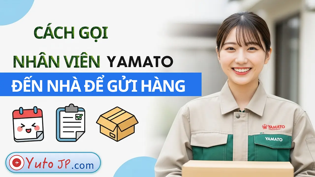 Hướng dẫn hẹn nhân viên Yamato đến nhà để gửi hàng online tại Nhật Bản