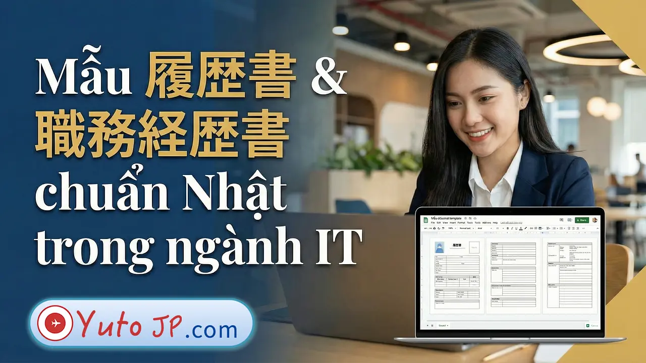 Tải mẫu CV 履歴書 và 職務経歴書 chuẩn Nhật khi xin việc trong ngành IT