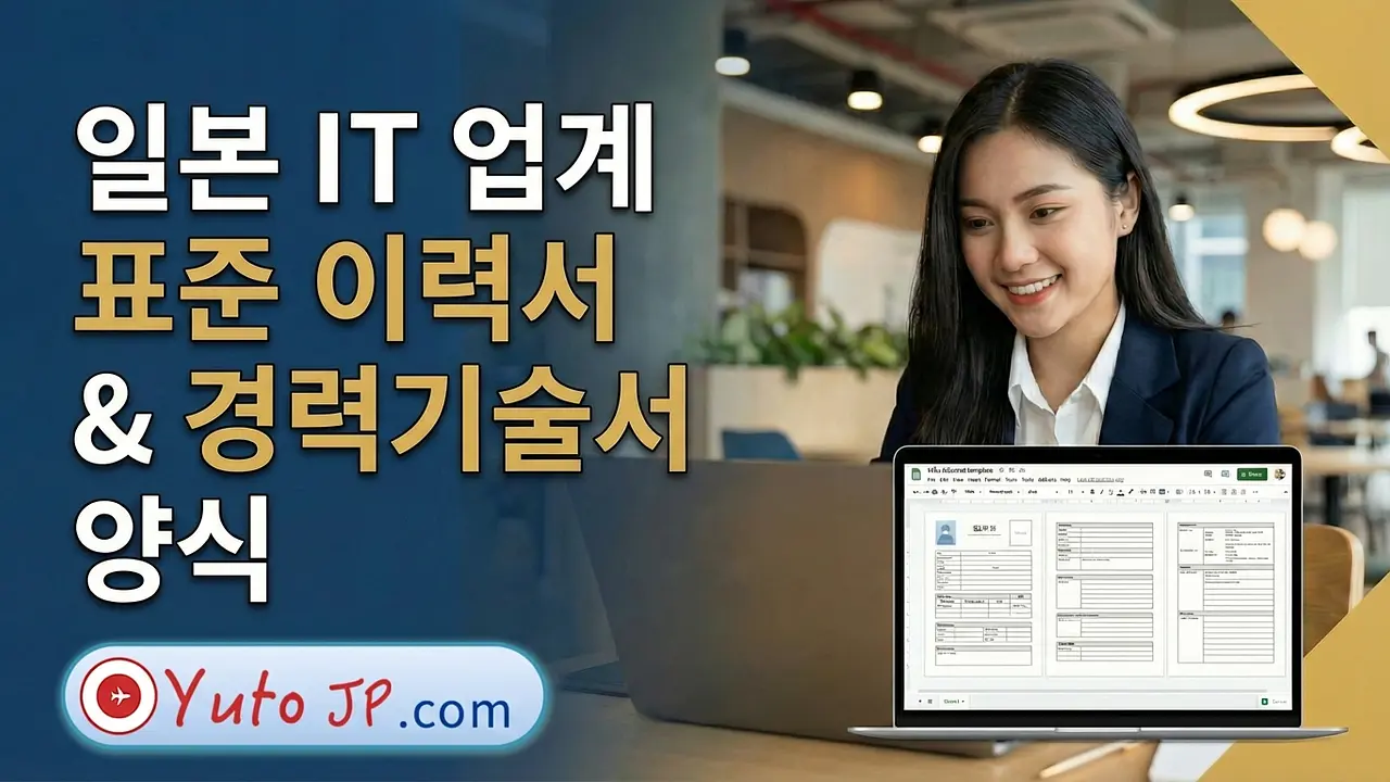 일본 IT 취업: 표준 이력서(履歴書) 및 직무경력서(職務経歴書) 양식 다운로드