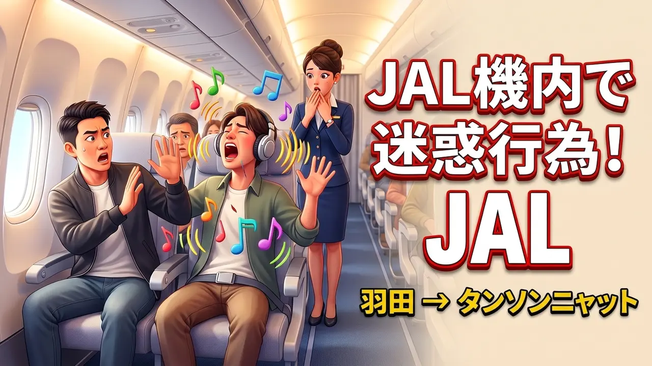 Japan Airlinesのフライトで危険な日本人乗客と対峙した体験