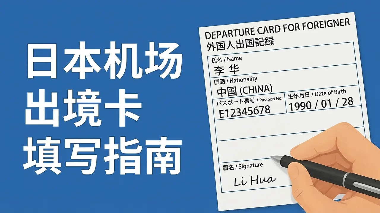 日本机场出境申报单详细填写方法