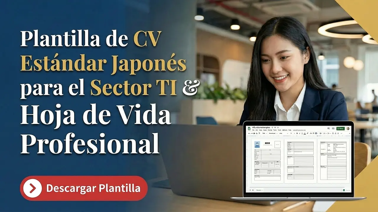 Descargar plantillas de CV 履歴書 y 職務経歴書 estándar japonés para buscar empleo en el sector IT