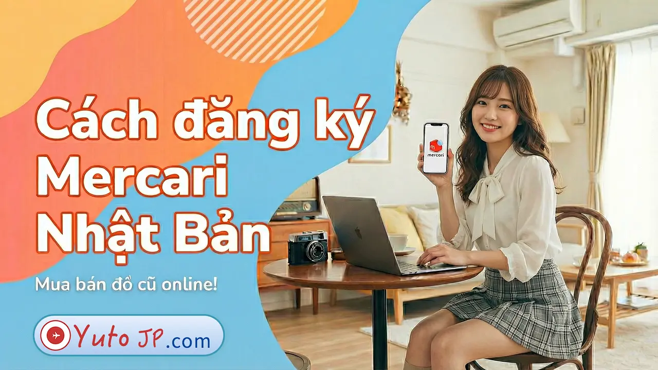Cách đăng ký tài khoản Mercari để mua bán đồ cũ online ở Nhật - Nhận ngay 500 yên khi tạo tài khoản