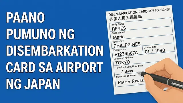 Detalyadong Gabay Kung Paano Punan ang Departure Card sa Paliparan sa Japan